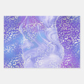 Agate Leopard Print with Glitter and Jewel-Tone ラッピングペーパーシート (正面)