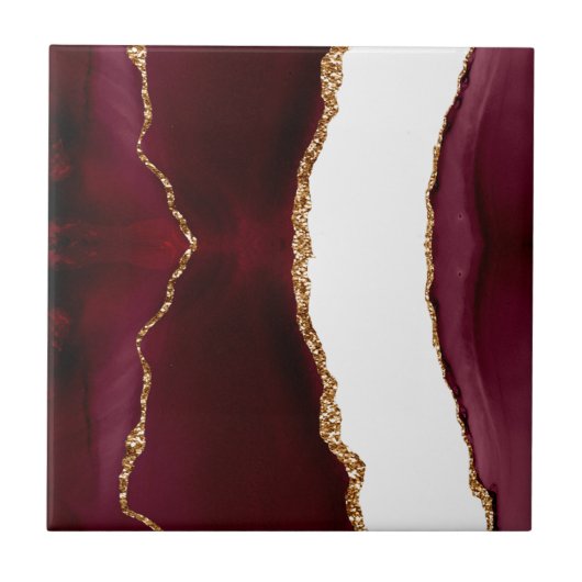 Agate liede vin et or タイル (正面)