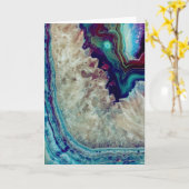 Agate multicolore カード (黄色い花)