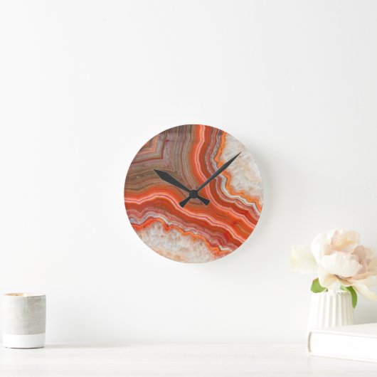 Agate orange ラウンド壁時計 (ホーム)