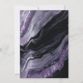 Agate Purple Black Modern Stylish 50th Birthday 招待状 (裏面)