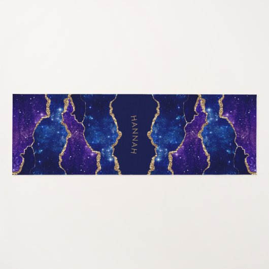 Agate Purple Celestial Custom Name ヨガマット (正面(横))