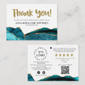 *~* AGATE QRロゴありがとうございますブランディングAP8 エンクロージャーカード (正面/裏面)