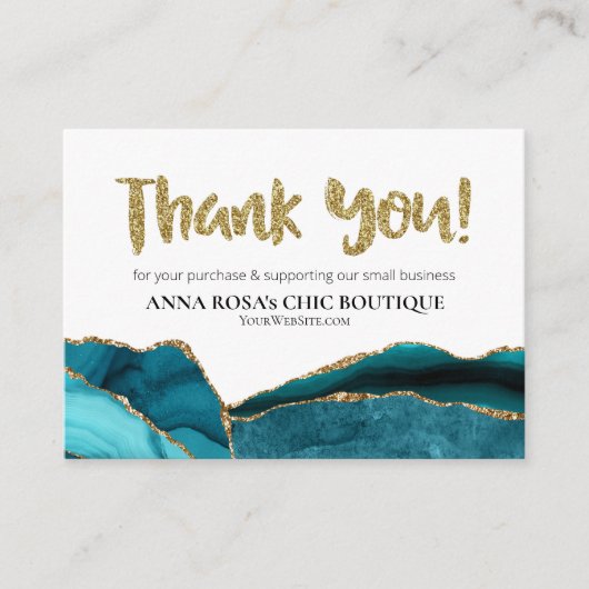 *~* AGATE QRロゴありがとうございますブランディングAP8 エンクロージャーカード (正面)