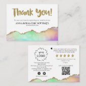 *~* AGATE QRロゴAP8をご確認いただきありがとうございますブランディング エンクロージャーカード (正面/裏面)