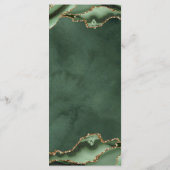 Agate Sage Greenおよび金ゴールド・メニュー メニュー (裏面)