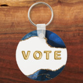 Agate Sapphire with Gold Veins Vote キーホルダー (正面)