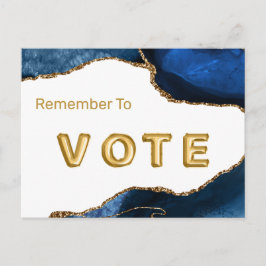 Agate Sapphire with Gold Veins Vote ポストカード