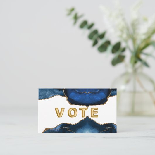 Agate Sapphire with Gold Veins Vote 名刺 (スタンド正面)