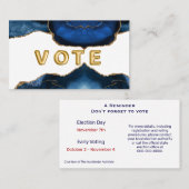 Agate Sapphire with Gold Veins Vote 名刺 (正面/裏面)