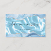 Agate Silk Blue Luxury Stylist Appointment 名刺 (正面)