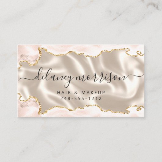 Agate Silk Ivory Luxury Stylist Appointment 名刺 (正面)