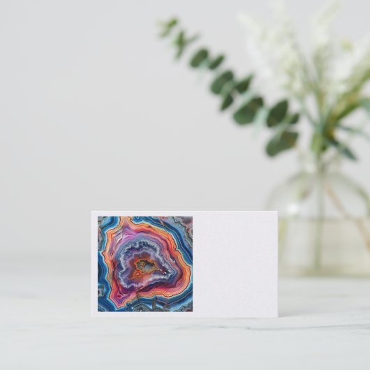 Agate Slice Business Cards 名刺 (スタンド正面)