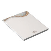 Agate Stone大理石モノグラム名 ノートパッド (アングル)