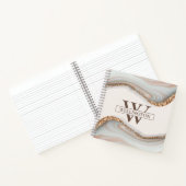 Agate Stone大理石モノグラム名 ノートブック (内部)