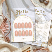 Agate Stone Marble Arch Manicure Display Card サンキューカード