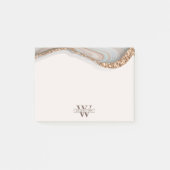 Agate Stone Marble Monogram Name Post-It Notes ポストイット (正面)