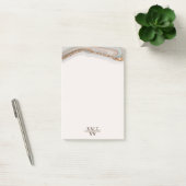Agate Stone Marble Monogram Name Post-It Notes ポストイット (オフィス)