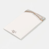 Agate Stone Marble Monogram Name Post-It Notes ポストイット (アングル)