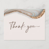 Agate Stone Marble Thank Youポストカード インビテーションポストカード (正面)