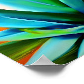 Agave blue and green plant  ポスター (角)