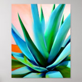 Agave blue and green plant  ポスター (正面)