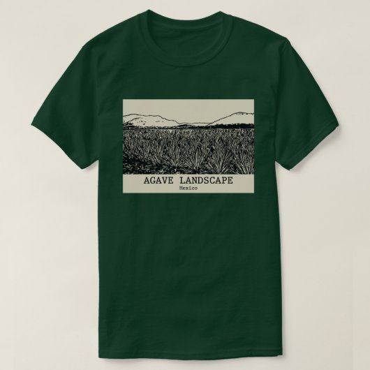 Agave Landscape – メキシコTシャツ Tシャツ (デザイン正面)