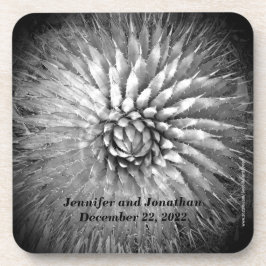 Agave Spike名パーソナライズされたB&Wセット6 コースター