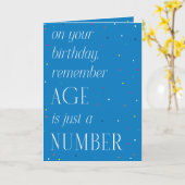 Ageは単なる大きな誕生日グリーティングカード カード (黄色い花)