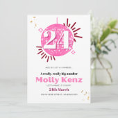 AgeはJust a Number Adult誕生日 招待状 (スタンド正面)