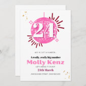 AgeはJust a Number Adult誕生日 招待状 (正面/裏面)