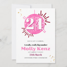 AgeはJust a Number Adult誕生日 招待状