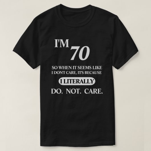 AGE – 私は文字通り気に Tシャツ (デザイン正面)