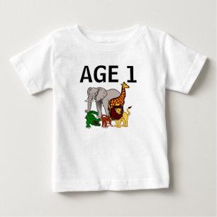 AGE 1ジャングルベビーTシャツ ベビーTシャツ