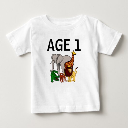 AGE 1ジャングルベビーTシャツ ベビーTシャツ (正面)