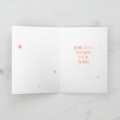 Age 100おもしろいOrangeSunburst編集可能100誕生日 カード (内部)