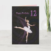 Age 12, a ballerina birthday card カード (正面)