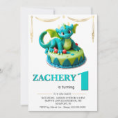 *~* AGE 1 Dragonベビー写真AP88誕生会 招待状 (正面)