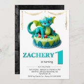 *~* AGE 1 Dragonベビー写真AP88誕生会 招待状 (正面/裏面)