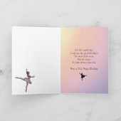 Age 55, leaping ballerina birthday card カード (内部)