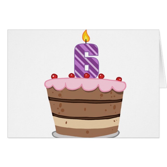 Age 6オンお誕生日ケーキ (正面横)
