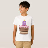 Age 6オンお誕生日ケーキ tシャツ (正面フル)