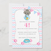 Age CatまたはKitten Birthday Partyへの招待 招待状 (正面)