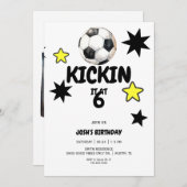 Age Child's Age Birthday Partyでキックイン 招待状 (正面/裏面)