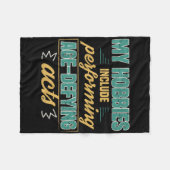 Age Defying Acts Funny Old Retirement Grandparents フリースブランケット (正面(横))