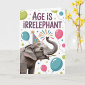 Age Is Irrelephant カード (黄色い花)