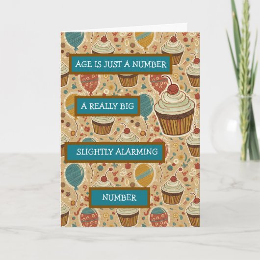 Age is Just a Number | Funny Birthday カード (正面)
