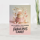 Age Is Just Candles – Funny Birthday for Women カード (正面)