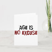 Age Is No Excuse Old Age Motivation Fitness  カード (正面)