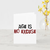 Age Is No Excuse Old Age Motivation Fitness カード (黄色い花)